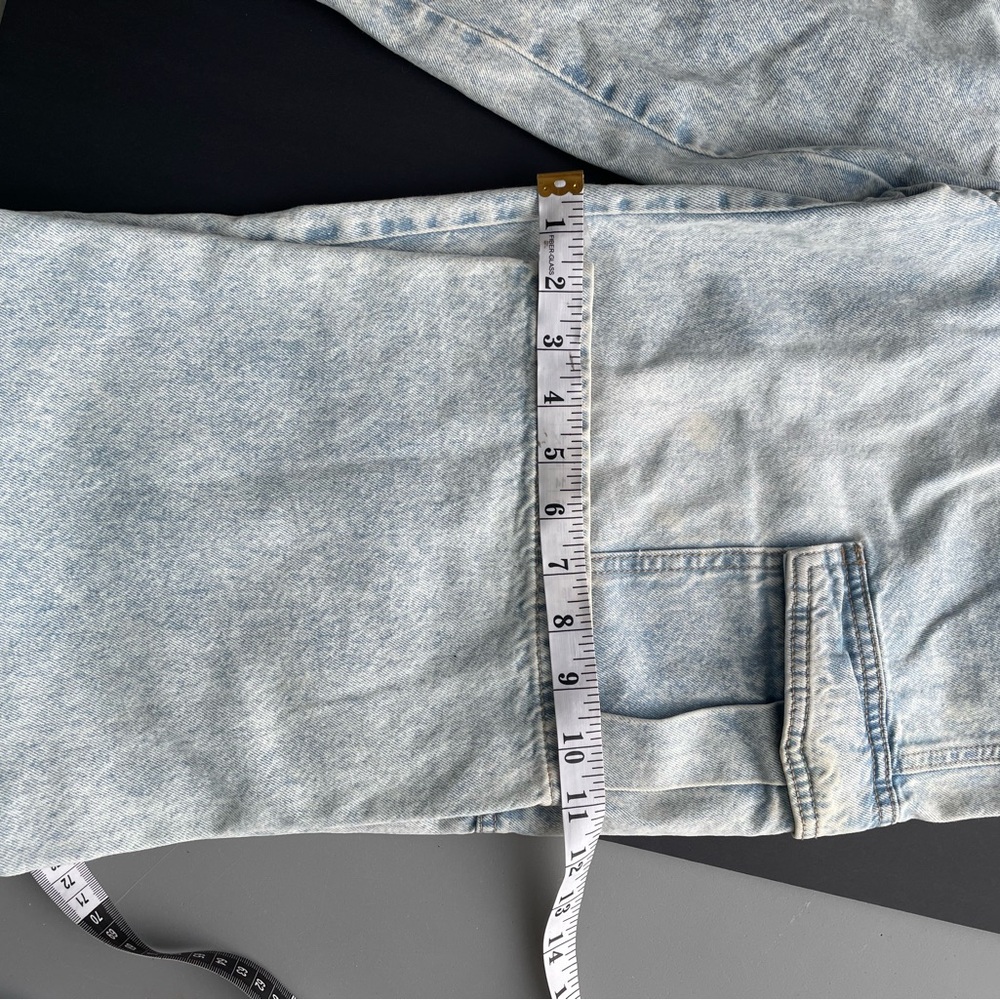 Tall 32”w sz6-8 wide leg H&M Divided distressed look blue jeans cotton cargo - Picture 4 of 8